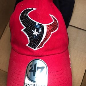 '47 Red Houston Texans Sequin Logo Adjustable Hat